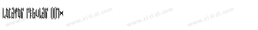 Locator Regular 001字体转换